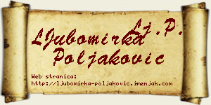 LJubomirka Poljaković vizit kartica